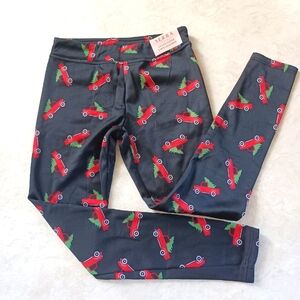 Serra Women's Black Leggings with Red Car Print